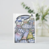 Kitty Blues Postkarte (Stehend Vorderseite)