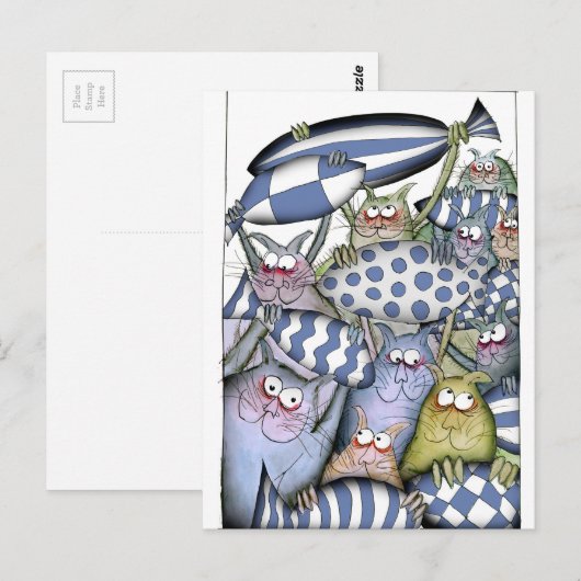 Kitty Blues Postkarte (Vorne/Hinten)