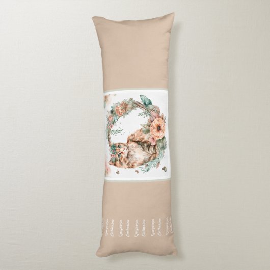 Kitty Boho DBLsided pastel God Lieben alle 1 Brauc Seitenschläferkissen (Rückseite (Vertikal))