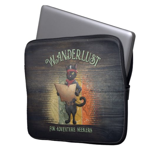 Kitty Buccaneers Sonnenuntergang Quest Laptop-Sieb Laptopschutzhülle (Vorderseite Links)