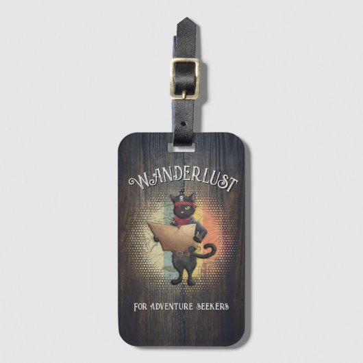 Kitty Buccaneers Sunset Quest Gepäckanhänger (Vorderseite Vertikal)