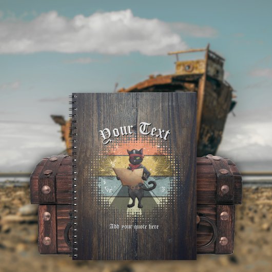 Kitty Buccaneers Sunset Quest Notizblock