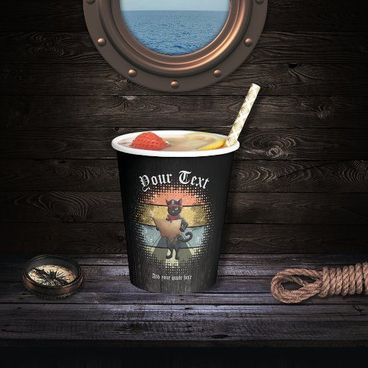 Kitty Buccaneers Sunset Quest Pappbecher