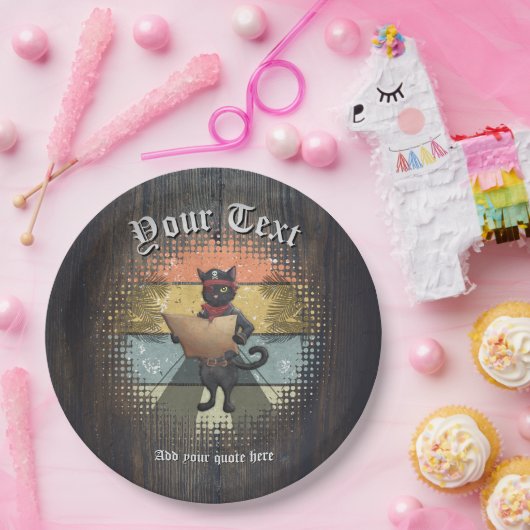 Kitty Buccaneers Sunset Quest Pappteller (Party)