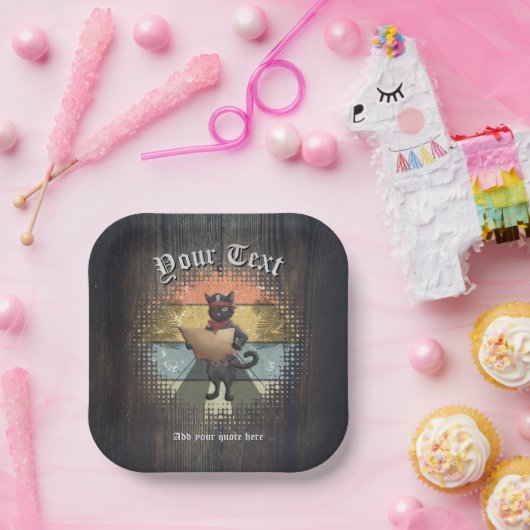 Kitty Buccaneers Sunset Quest Pappteller (Party)