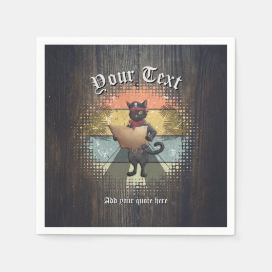 Kitty Buccaneers Sunset Quest Serviette (Vorderseite)