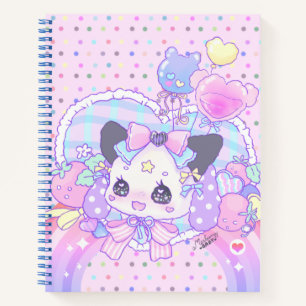 Kitty bunny - faikei, kawaii niedlich, pastellrosa notizblock