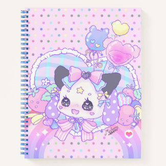 Kitty bunny - faikei, kawaii niedlich, pastellrosa notizblock