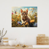 *~* Kitty Butterfly Blume 5:4 Kätzchen AP68 Poster (Küche)