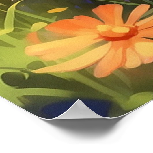 *~* Kitty Calico Blume 5:4 Kitten Cat AP68 Poster (Ecke)