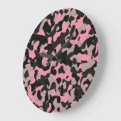 Kitty Camouflage Große Wanduhr (Winkel)