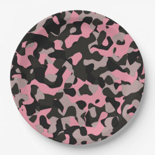 Kitty Camouflage Pappteller