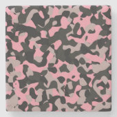 Kitty Camouflage Steinuntersetzer (Vorderseite)