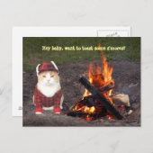 Kitty Campfire Postkarte (Vorne/Hinten)