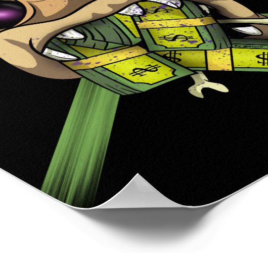 Kitty Cash Money Cat Graffiti Poster (Ecke)