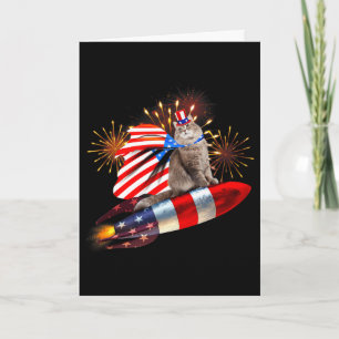 Kitty Cat 4. Juli Rakete mit Feuerwerk USA PA Karte