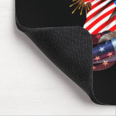 Kitty Cat 4. Juli Rakete mit Fireworks US sa Pa Mousepad (Ecke)