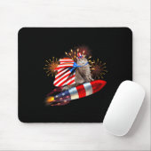 Kitty Cat 4. Juli Rakete mit Fireworks US sa Pa Mousepad (Mit Mouse)