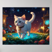 *~* Kitty Cat 5:4 Feline Kitten Celestie Fantasy Poster (Vorne)