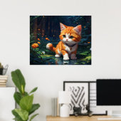 *~* Kitty Cat 5:4 Feline Kitten Orange Tabby Poster (Heimbüro)