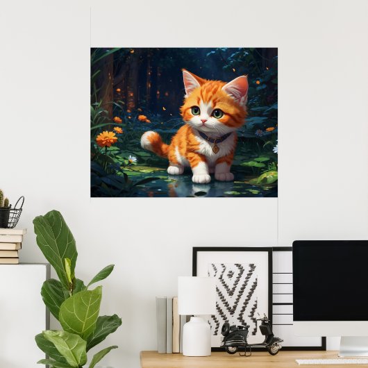 *~* Kitty Cat 5:4 Feline Kitten Orange Tabby Poster (Heimbüro)