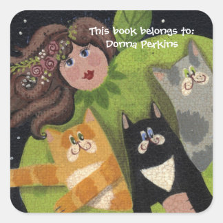 Kitty Cat Angel Sticker