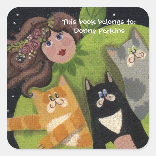 Kitty Cat Angel Sticker (Vorderseite)