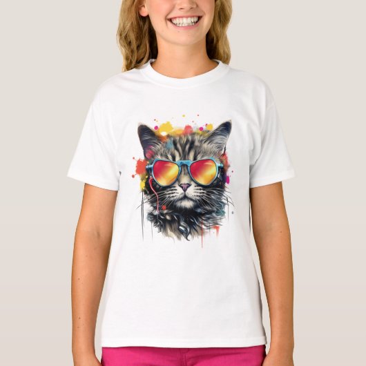 Kitty Cat Art Creation T-Shirt (Vorderseite)