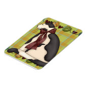 Kitty Cat auf Kariert Magnet (Linke Seite)