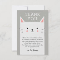 Kitty Cat Baby Dusche Danke Custom