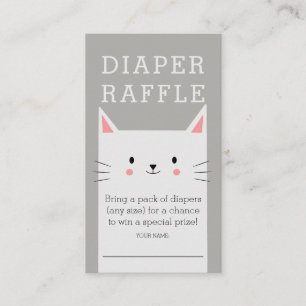 Kitty Cat Baby Dusche Windeln Raffel Ticket Begleitkarte