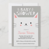 Kitty Cat Baby Shower Gender Neutral Einladung (Vorderseite)