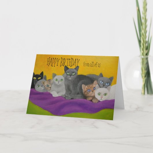 KITTY CAT BIRTHDAY CARD KARTE (Vorderseite)