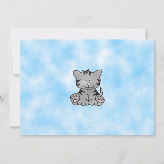 Kitty Cat Birthday Einladung (Rückseite)