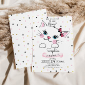 Kitty Cat Birthday Einladung