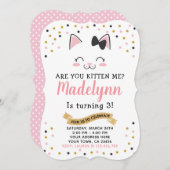Kitty Cat Birthday Einladung (Vorne/Hinten)