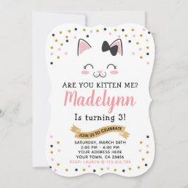Kitty Cat Birthday Einladung