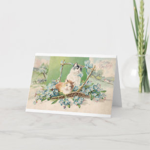 Kitty Cat Birthday Greetings Karte