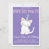 Kitty Cat Birthday Party Invitation Einladung (Vorderseite)