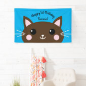 Kitty Cat Birthday Party Kinder Banner (Insitu)
