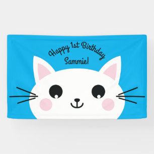 Kitty Cat Birthday Party Kinder Banner
