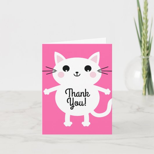 Kitty Cat Birthday Party Kinder Karte (Vorderseite)