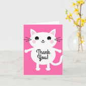Kitty Cat Birthday Party Kinder Karte (Gelbe Blume)