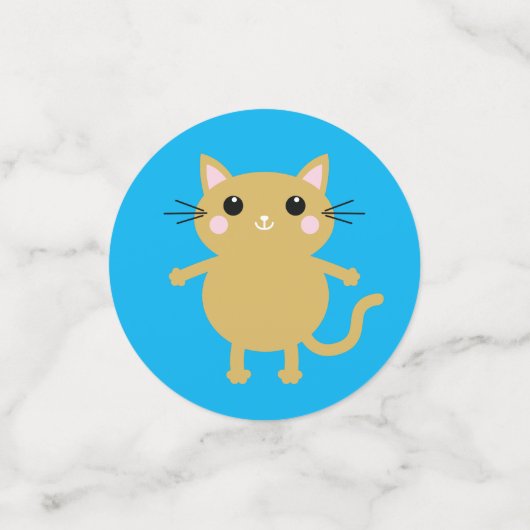 Kitty Cat Birthday Party Kinder Konfetti (Klein Vorderseite)