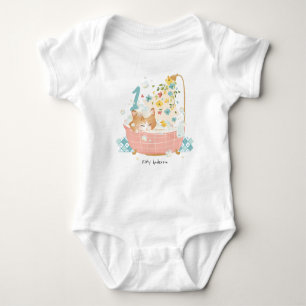 Kitty Cat Blumen-Badeschaum Baby Strampler