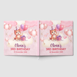 Kitty Cat Celebration Birthday Guest Book Gästebuch