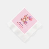 Kitty Cat Celebration Birthday Paper Napkin Serviette (Ecke)