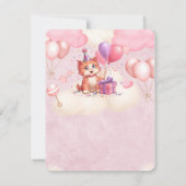 Kitty Cat Celebration Birthday Response Card RSVP Karte (Rückseite)