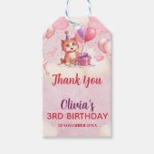 Kitty Cat Celebration Geburtstag Geschenkanhänger (Vorderseite)