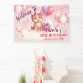 Kitty Cat Celebration Geburtstagsbanner Banner (InSitu)
